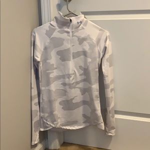 White camo Under Armour cold gear half zip